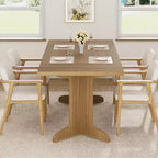 Table de salle à manger de 180 cm pour 6-8 personnes, table de cuisine de style campagnard avec grand plateau, table de repas rectangulaire pour salle à manger, salon.