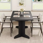 Table de salle à manger de 180 cm pour 6-8 personnes, table de cuisine de style campagnard avec grand plateau, table de repas rectangulaire pour salle à manger, salon.