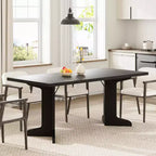 Table de salle à manger de 180 cm pour 6-8 personnes, table de cuisine de style campagnard avec grand plateau, table de repas rectangulaire pour salle à manger, salon.