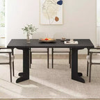 Table de salle à manger de 180 cm pour 6-8 personnes, table de cuisine de style campagnard avec grand plateau, table de repas rectangulaire pour salle à manger, salon.