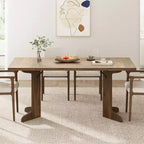 Table de salle à manger de 180 cm pour 6-8 personnes, table de cuisine de style campagnard avec grand plateau, table de repas rectangulaire pour salle à manger, salon.