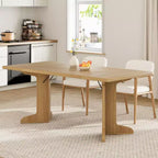 Table de salle à manger de 180 cm pour 6-8 personnes, table de cuisine de style campagnard avec grand plateau, table de repas rectangulaire pour salle à manger, salon.