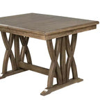 Ensemble de salle à manger extensible 7 pièces pour 6 personnes, ensemble de table de cuisine de style campagnard avec 6 chaises rembourrées pour salle à manger, gris