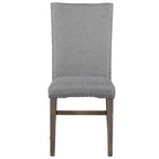 Ensemble de salle à manger extensible 7 pièces pour 6 personnes, ensemble de table de cuisine de style campagnard avec 6 chaises rembourrées pour salle à manger, gris