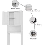 Dcolora Meuble de Rangement Sur Pied WC (Blanc)