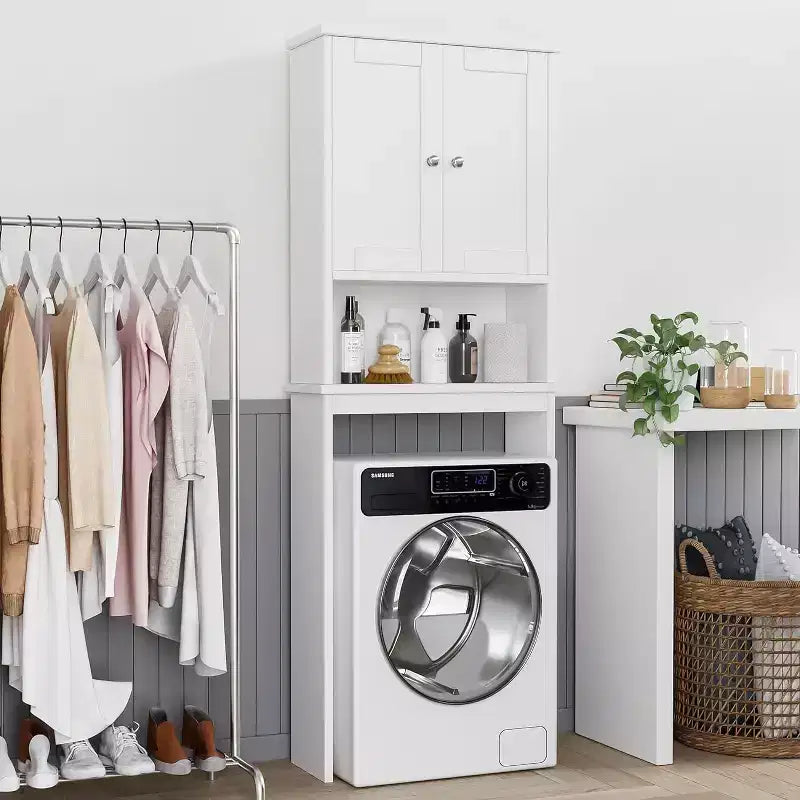 Dcolora Meuble de Rangement Sur Pied WC (Blanc)