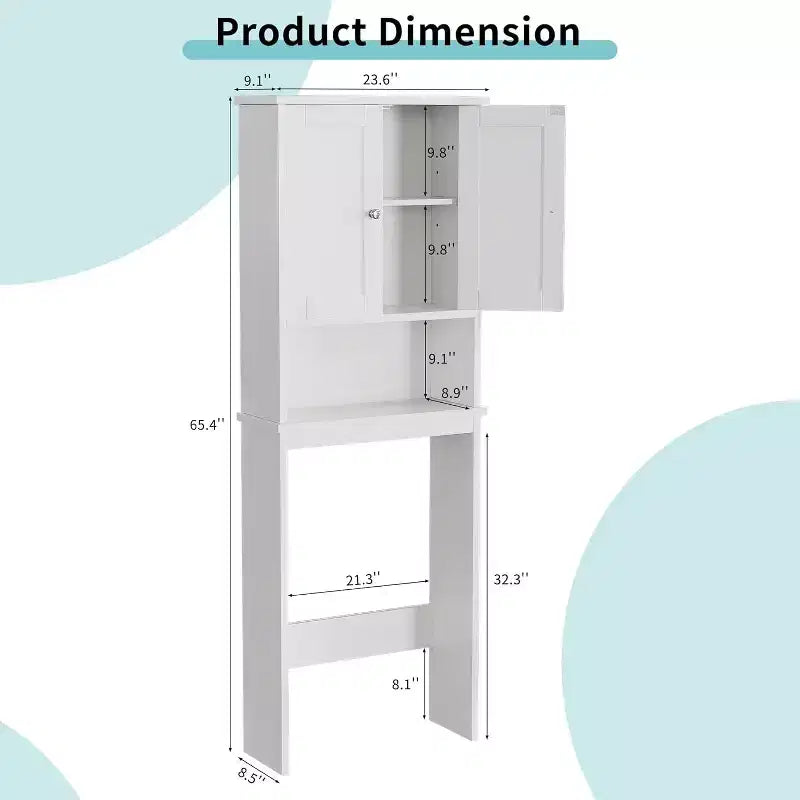 Dcolora Meuble de Rangement Sur Pied WC (Blanc)