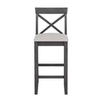 Ensemble de 3 pièces table de salle à manger hauteur de bar en bois, coin repas rectangulaire de style ferme avec 2 chaises pour petits espaces