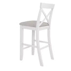 Ensemble de 3 pièces table de salle à manger hauteur de bar en bois, coin repas rectangulaire de style ferme avec 2 chaises pour petits espaces