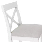 Ensemble de 3 pièces table de salle à manger hauteur de bar en bois, coin repas rectangulaire de style ferme avec 2 chaises pour petits espaces