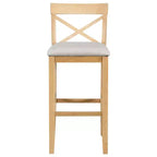 Ensemble de 3 pièces table de salle à manger hauteur de bar en bois, coin repas rectangulaire de style ferme avec 2 chaises pour petits espaces