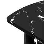 Ensemble de table à manger effet marbre pour 6 personnes, table à manger rectangulaire 6 pièces avec 4 chaises rembourrées et 1 banc pour salle à manger