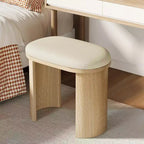 Lantine Tabouret de vanité 23,6 pouces, Repose-pieds ottoman pour canapé avec coussin, Petit banc d'entrée pour salon, chambre, salle de maquillage, Beige