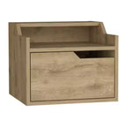 HomeRoots Table de chevet flottante à un tiroir en bois beige 13