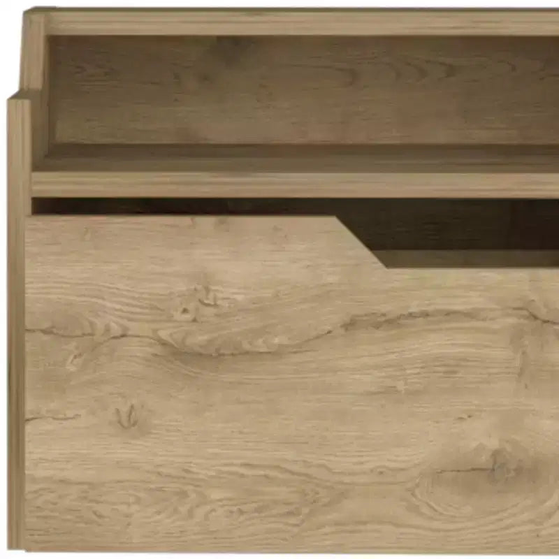 HomeRoots Table de chevet flottante à un tiroir en bois beige 13