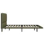 Cadre de lit flottant Queen Size avec lumières LED, sommier tapissier moderne en cuir PU pour chambre à coucher