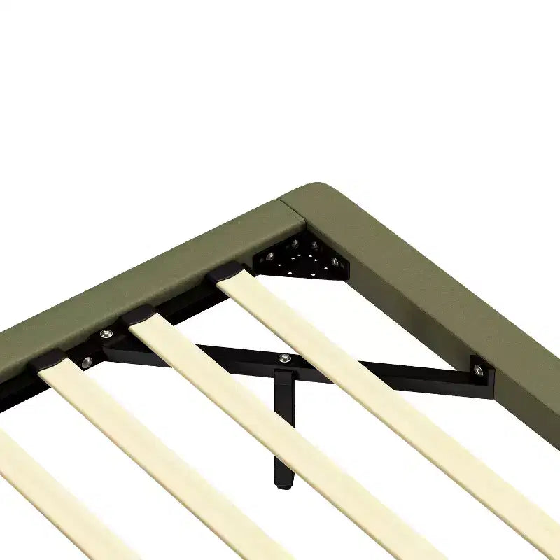 Cadre de lit flottant Queen Size avec lumières LED, sommier tapissier moderne en cuir PU pour chambre à coucher