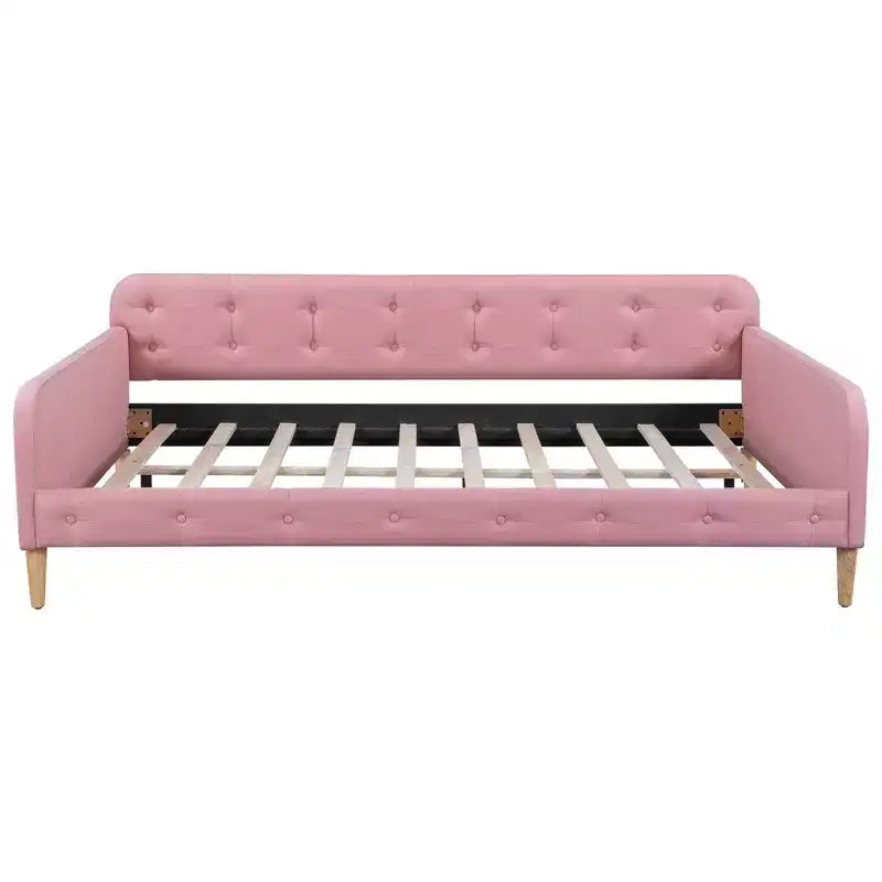 Lit de repos moderne rembourré en lin Luxystar, taille double