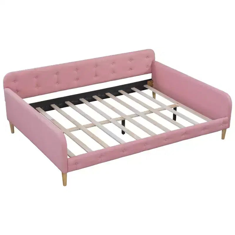 Lit de repos moderne rembourré en lin Luxystar, taille double
