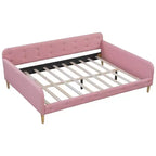 Lit de repos moderne rembourré en lin Luxystar, taille double