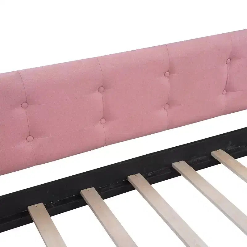 Lit de repos moderne rembourré en lin Luxystar, taille double