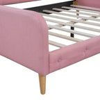 Lit de repos moderne rembourré en lin Luxystar, taille double
