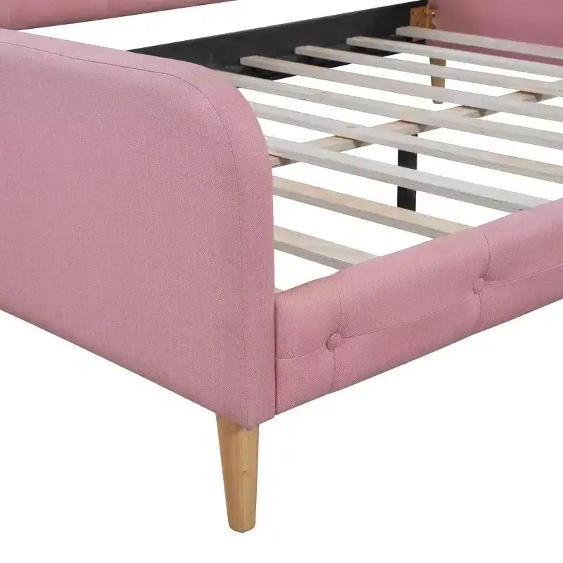 Lit de repos moderne rembourré en lin Luxystar, taille double