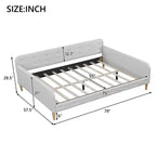 Lit de repos moderne rembourré en lin Luxystar, taille double