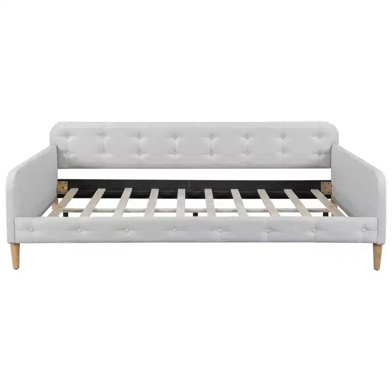 Lit de repos moderne rembourré en lin Luxystar, taille double