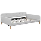 Lit de repos moderne rembourré en lin Luxystar, taille double