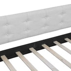 Lit de repos moderne rembourré en lin Luxystar, taille double