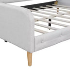 Lit de repos moderne rembourré en lin Luxystar, taille double