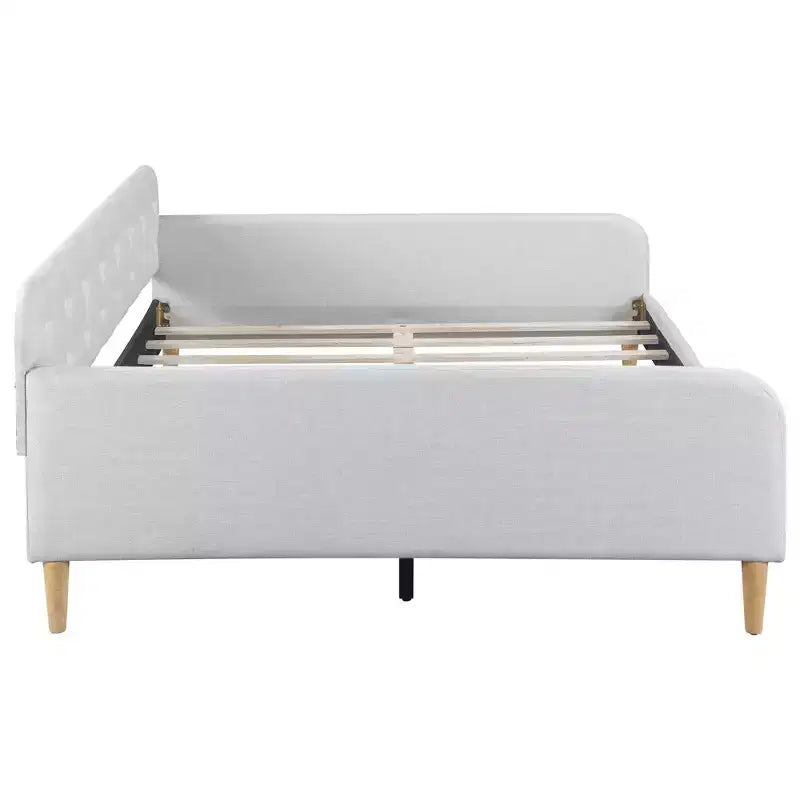 Lit de repos moderne rembourré en lin Luxystar, taille double