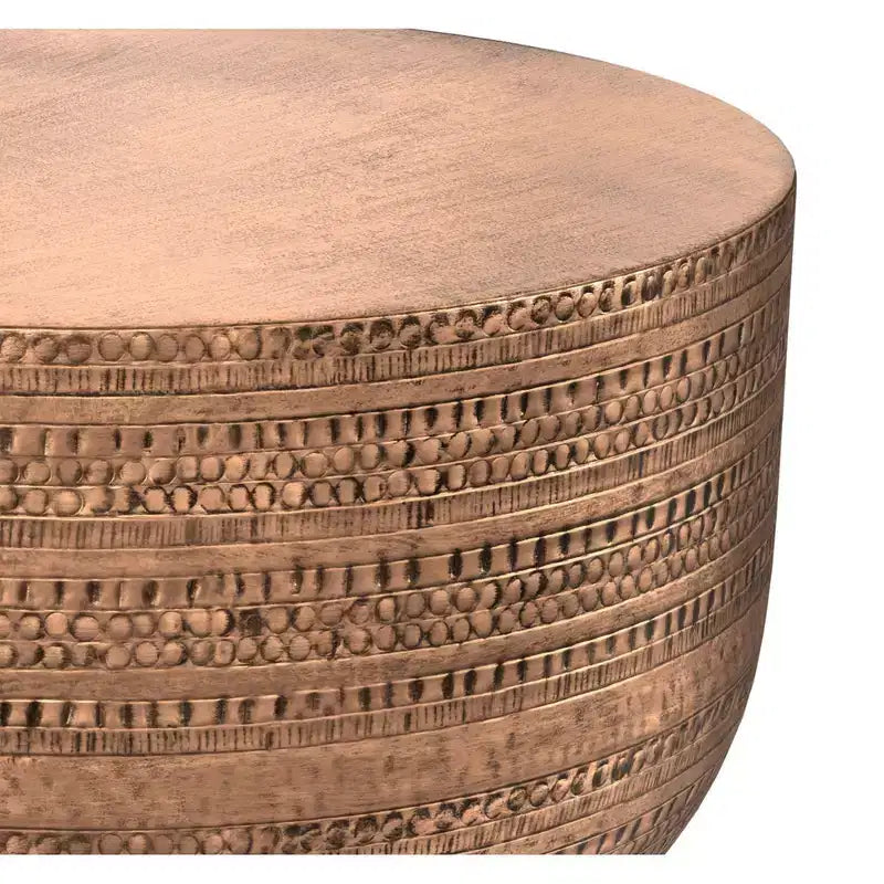 Table basse bohème en métal de 29,5 pouces de large Jean, assemblée