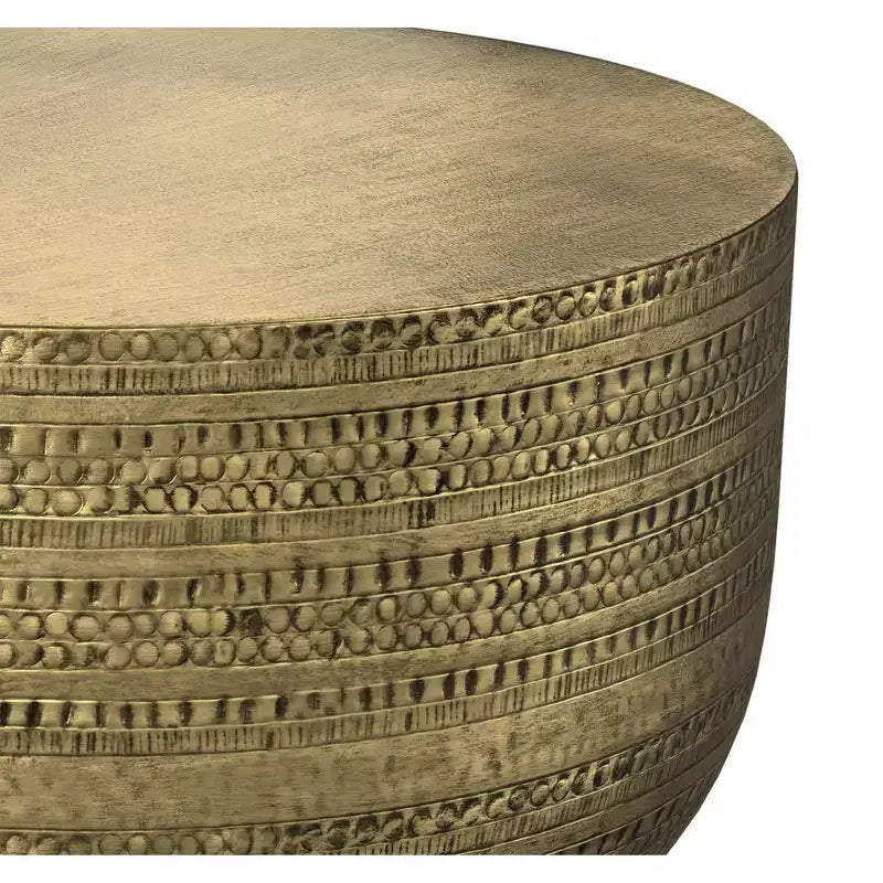 Table basse bohème en métal de 29,5 pouces de large Jean, assemblée