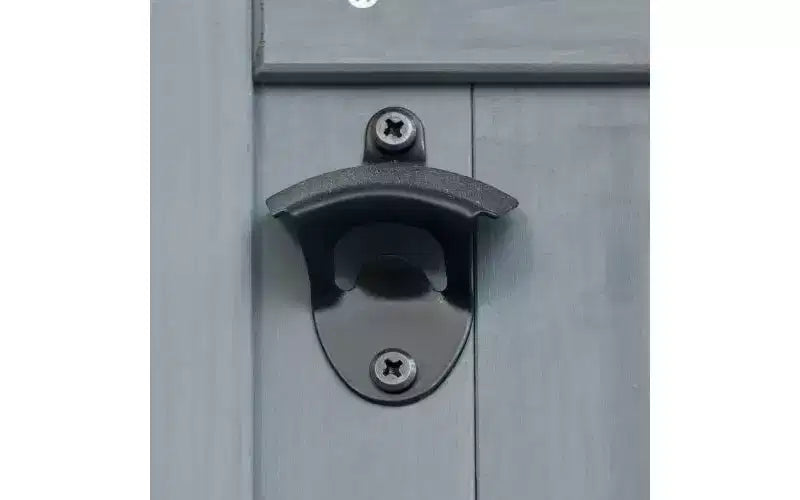 JVNOXK Îlot de cuisine mobile d'extérieur et meuble de rangement style ferme avec plan de travail en acier inoxydable et étagère à épices Convient pour les cuisines Gris-bleu