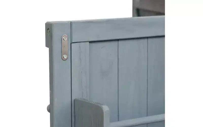 JVNOXK Îlot de cuisine mobile d'extérieur et meuble de rangement style ferme avec plan de travail en acier inoxydable et étagère à épices Convient pour les cuisines Gris-bleu