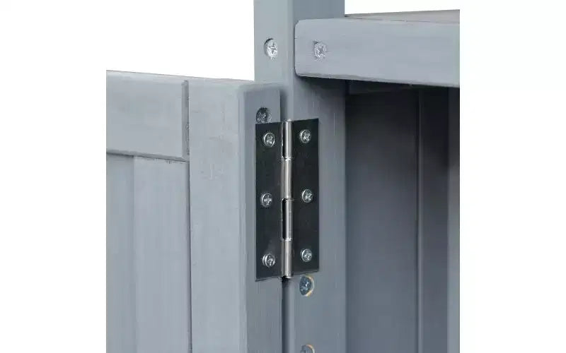 JVNOXK Îlot de cuisine mobile d'extérieur et meuble de rangement style ferme avec plan de travail en acier inoxydable et étagère à épices Convient pour les cuisines Gris-bleu