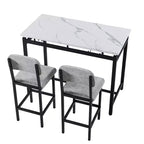 sumyeg Ensemble table à manger 3 pièces avec 2 chaises rembourrées pour cuisine ou petit appartement