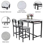 sumyeg Ensemble table à manger 3 pièces avec 2 chaises rembourrées pour cuisine ou petit appartement