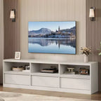 Meuble TV moderne du milieu du siècle de 70 pouces – Grande console multimédia pour téléviseurs de 80 pouces, avec étagères ouvertes, centre de divertissement pour salon/chambre à coucher