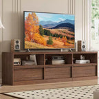 Meuble TV moderne du milieu du siècle de 70 pouces – Grande console multimédia pour téléviseurs de 80 pouces, avec étagères ouvertes, centre de divertissement pour salon/chambre à coucher