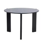 PexFix Table de salle à manger en bois massif de style campagnard, plateau rond aspect bois avec base en croix pour salles à manger modernes et réunions de famille