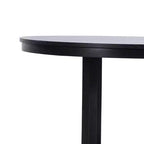 PexFix Table de salle à manger en bois massif de style campagnard, plateau rond aspect bois avec base en croix pour salles à manger modernes et réunions de famille