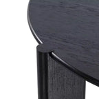PexFix Table de salle à manger en bois massif de style campagnard, plateau rond aspect bois avec base en croix pour salles à manger modernes et réunions de famille