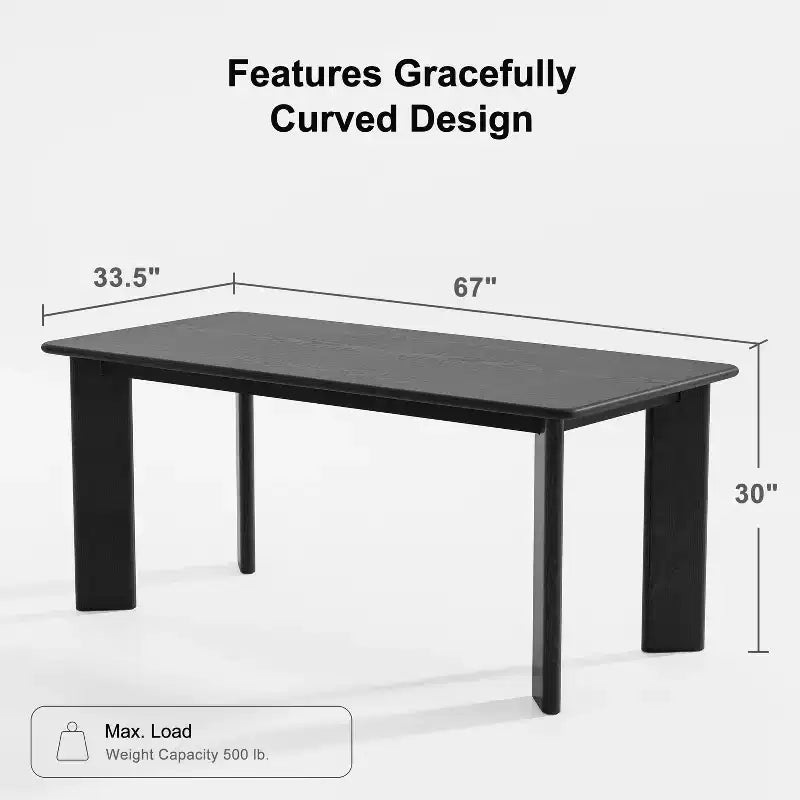 PexFix Table de salle à manger de style rustique en bois massif Plateau carré en bois pour salles à manger modernes et réunions de famille