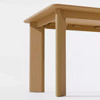 PexFix Table de salle à manger de style rustique en bois massif Plateau carré en bois pour salles à manger modernes et réunions de famille