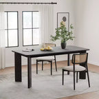 PexFix Table de salle à manger de style rustique en bois massif Plateau carré en bois pour salles à manger modernes et réunions de famille