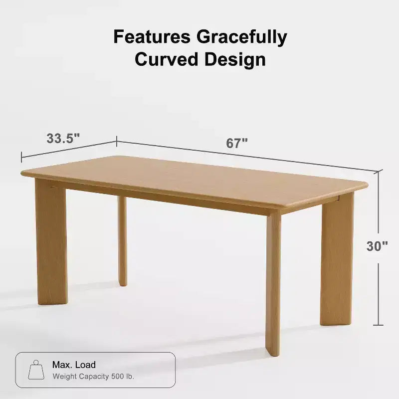 PexFix Table de salle à manger de style rustique en bois massif Plateau carré en bois pour salles à manger modernes et réunions de famille