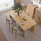 PexFix Table de salle à manger de style rustique en bois massif Plateau carré en bois pour salles à manger modernes et réunions de famille